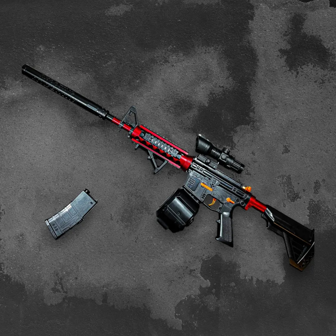 M4A1 Rot/Schwarz Gel Blaster Orbeez