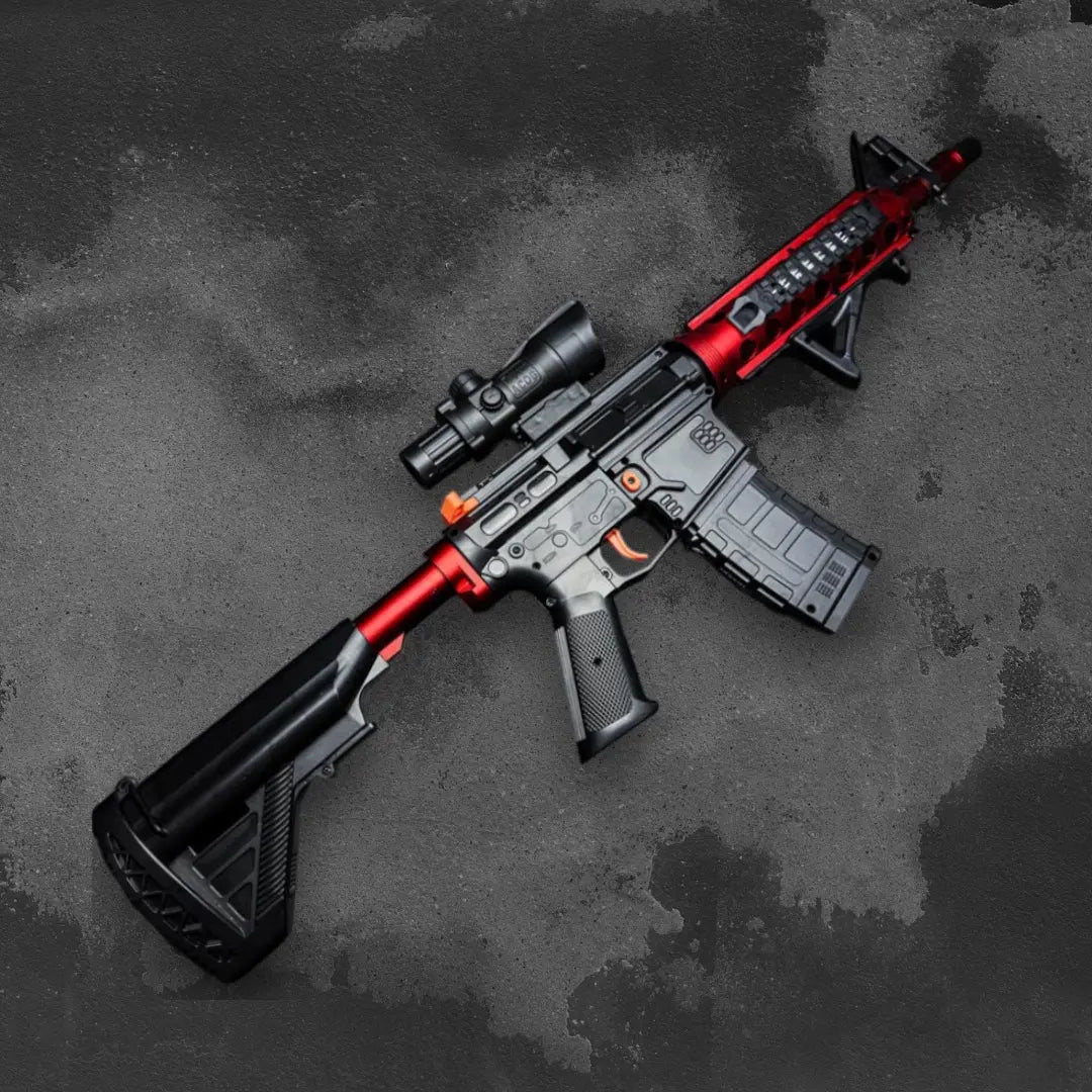 M4A1 Schwarz/Rot Gel Blaster Orbeez