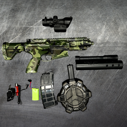 M4 Trommel Gel Blaster - Camo [+11.000 Orbeez]