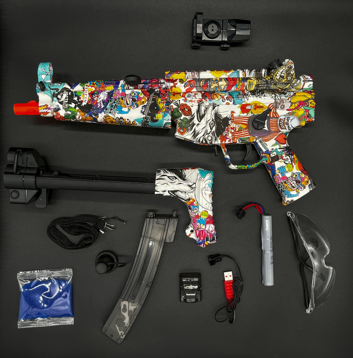 MP5KA Gel Blaster - Bunt [+11.000 Orbeez]