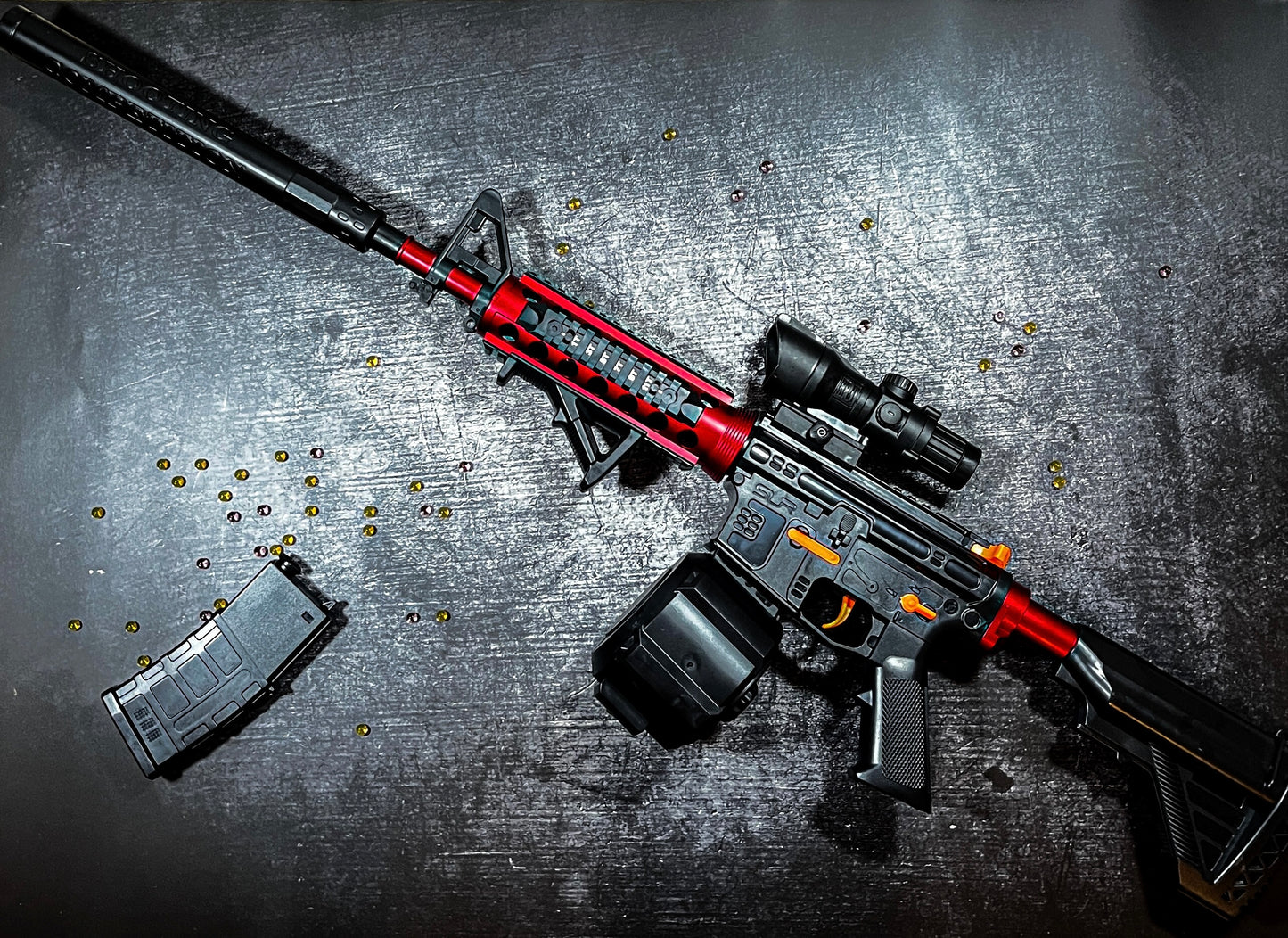 M4A1 Gel Blaster - Schwarz / Rot [+11.000 Orbeez]